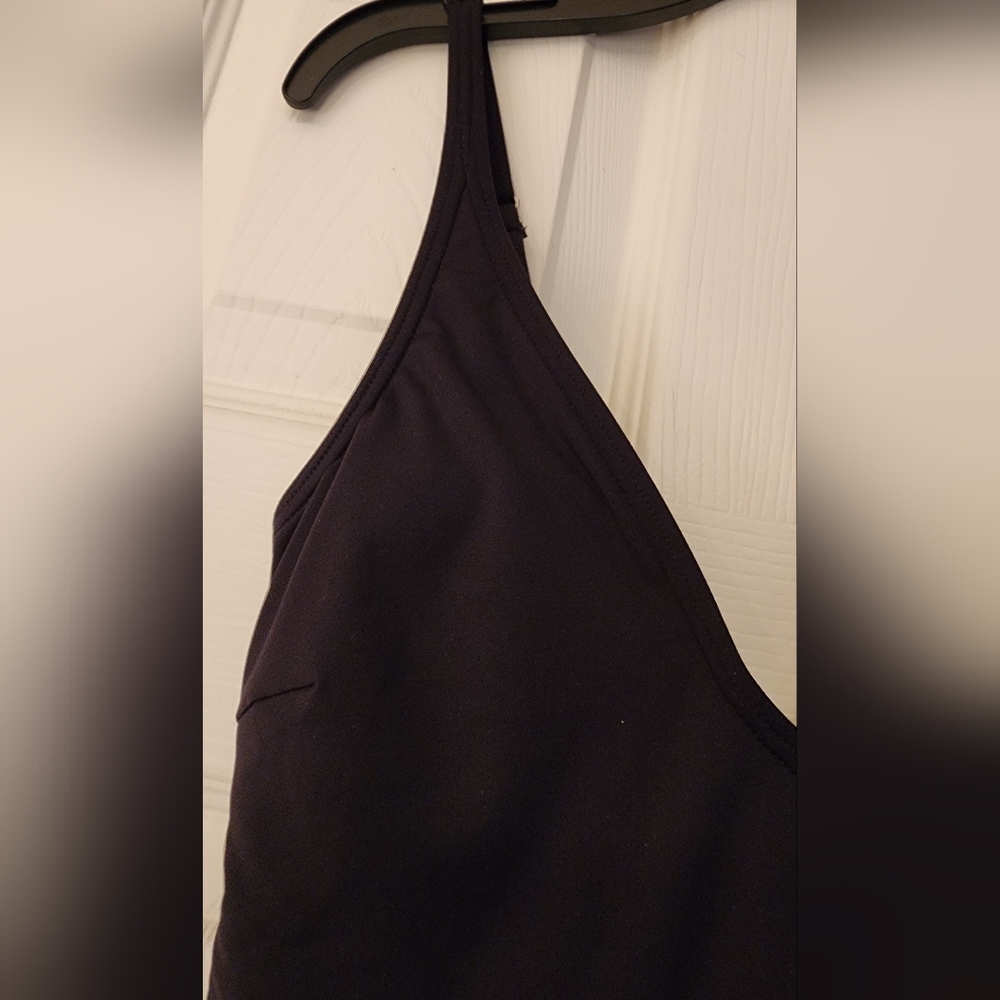 Michael Michael Kors One Piece V-Neck Swimsuit In Black Size 8 - Picture 6 of 10